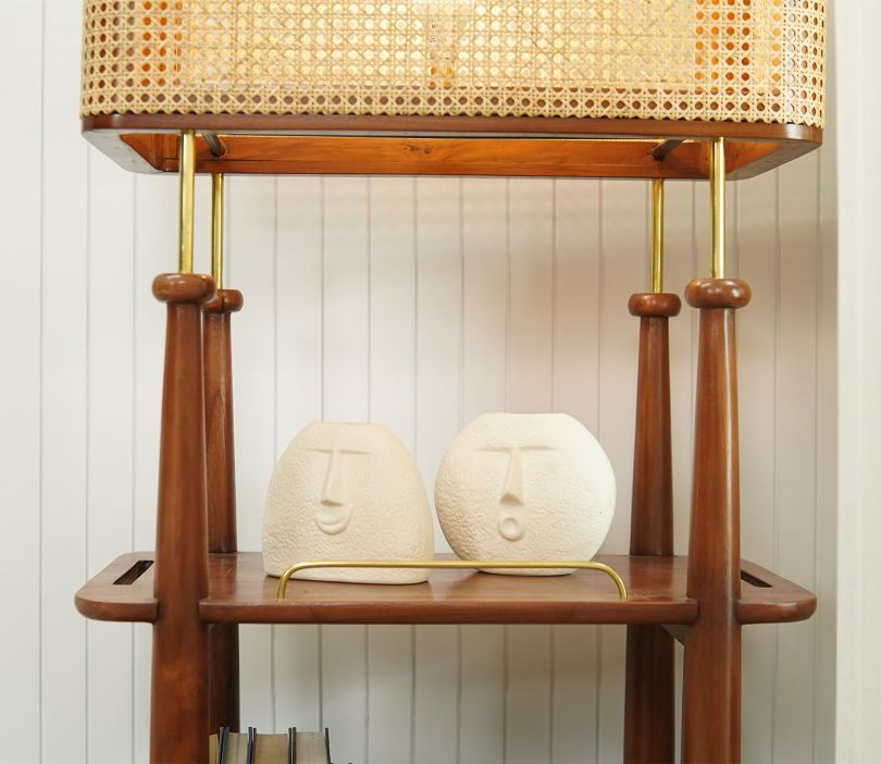 Product Image 2 - Aabha Floor Lamp With Shelves (Teak Finish)