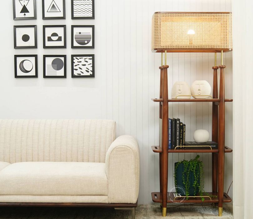Product Image 5 - Aabha Floor Lamp With Shelves (Teak Finish)
