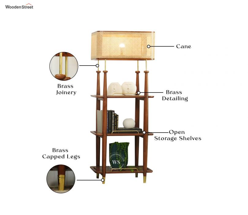 Product Image 10 - Aabha Floor Lamp With Shelves (Teak Finish)