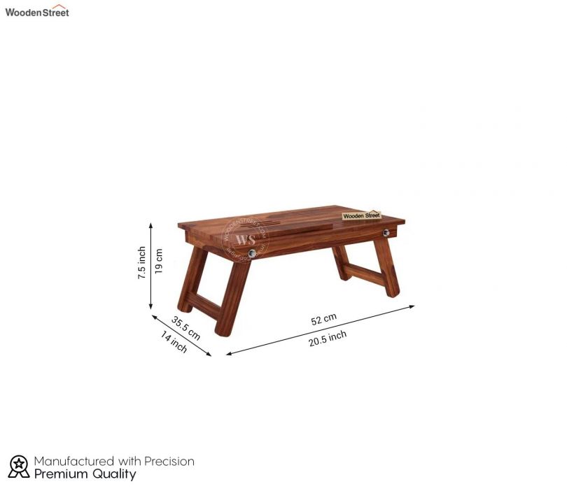 Laptop table design lance sheesham wood laptop table in honey finish | bed table for laptop near me