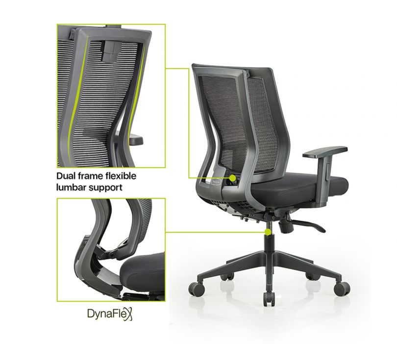 Buy Featherlite Liberate Medium Back Mesh Chair Online in India at Best Price - Modern Study 