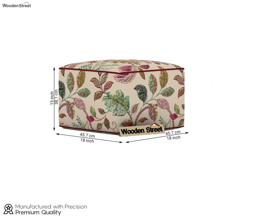 Dimension Image 1 - Maven Pouffe (Rosy Leaf)