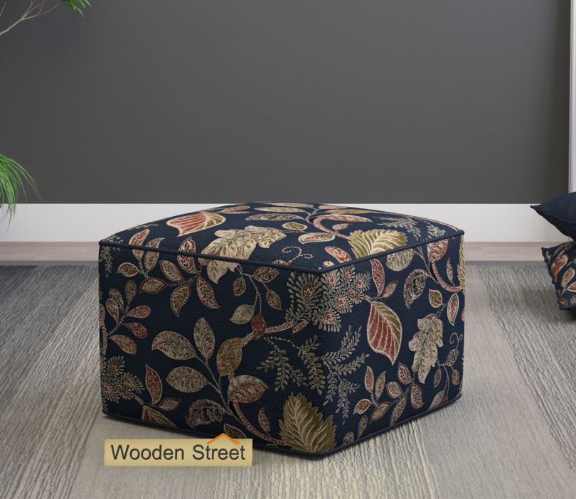 Front Image 1 - Maven Pouffe (Dusky Leaf)