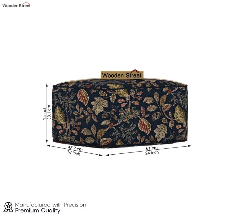 Dimension Image 1 - Raven Pouffe (Dusky Leaf)