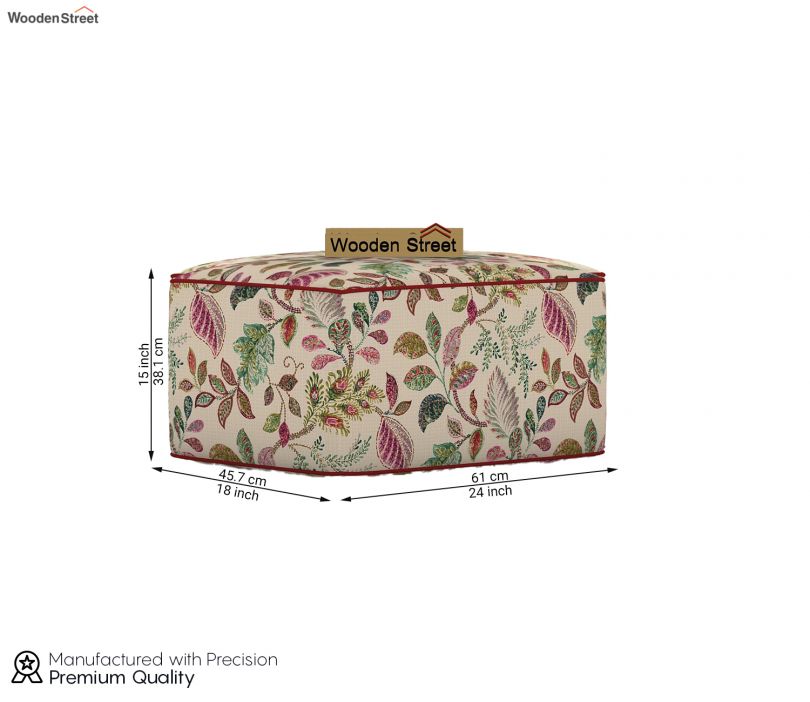 Dimension Image 1 - Raven Pouffe (Rosy Leaf)