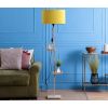 Front Image 1 - Miller Double Shelf Floor Lamp In Solid Wood (Yellow)
