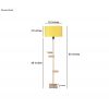 Dimension Image 1 - Miller Double Shelf Floor Lamp In Solid Wood (Yellow)