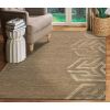 Front Image 1 - Canyan Hand-Tufted Wool & Viscose Carpet For Floor (Brown, 6 x 4 Feet)