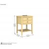 Dimension Image 1 - Harbour Mango Wood Side and End Table (Yellow Finish)