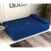 Product Image 3 - Zoey Fabric 3 Seater Convertible Sofa Bed (Velvet, Indigo Blue)
