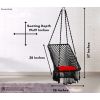 Dimension Image 1 - Premium Rectangle With Red Square Cushion (Black)