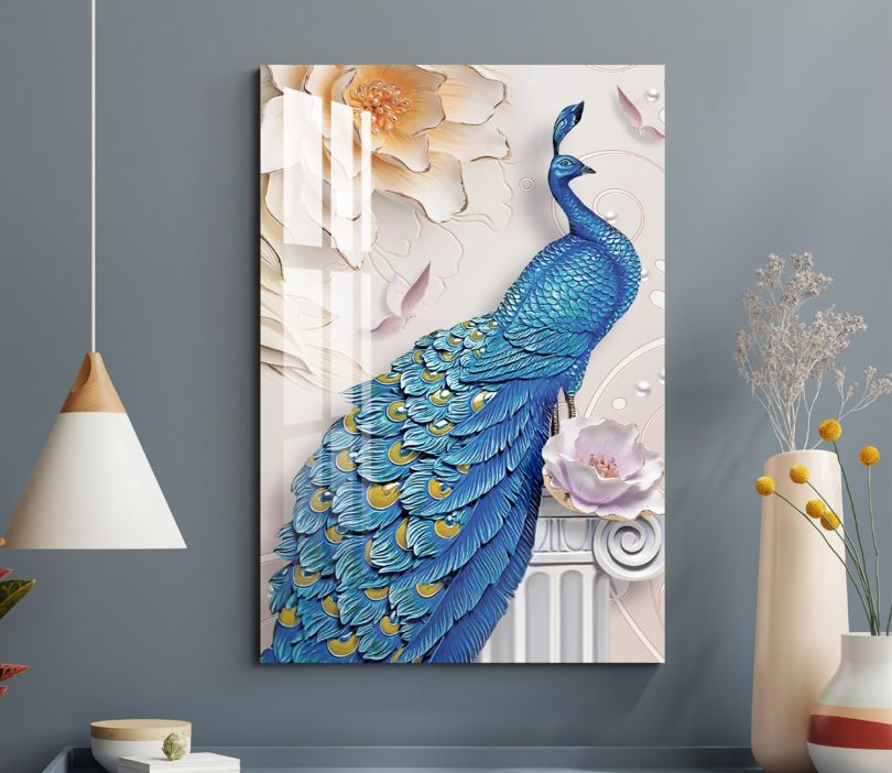 Buy Beautiful Peacock Acrylic Wall Art Online in India at Best Price ...