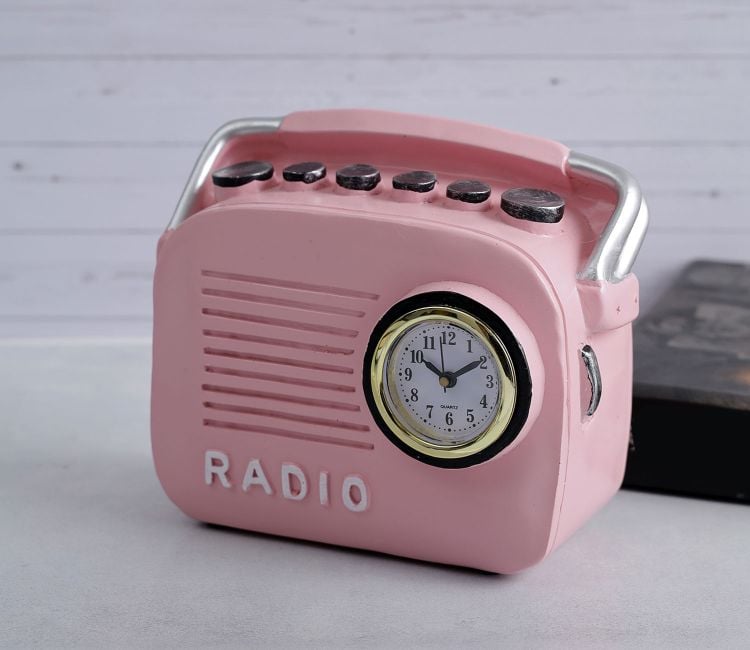 Decorative Resin Table Clock (Pink)