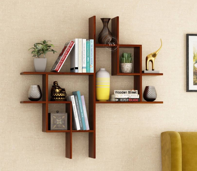Front Image 1 - Retica Wall Shelf (Honey Finish)