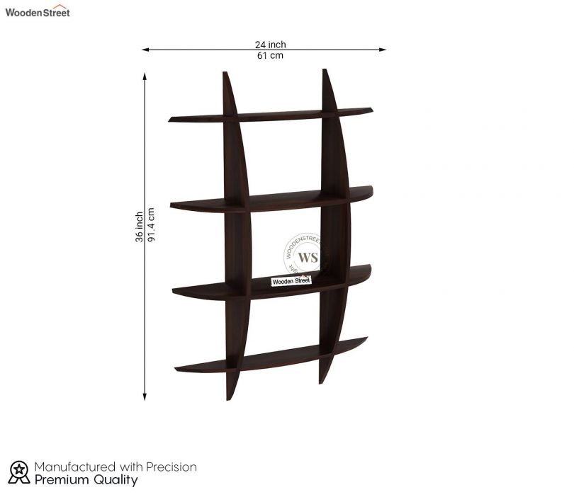 Dimension Image 1 - Shelly Wall Shelf (Walnut Finish)