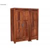 Product Image 2 - Adolph 3 Door Multi-Utility Wardrobe (Honey Finish)