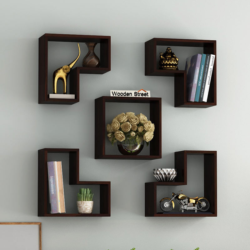 Alt Tiber Wall Shelf (Walnut Finish)