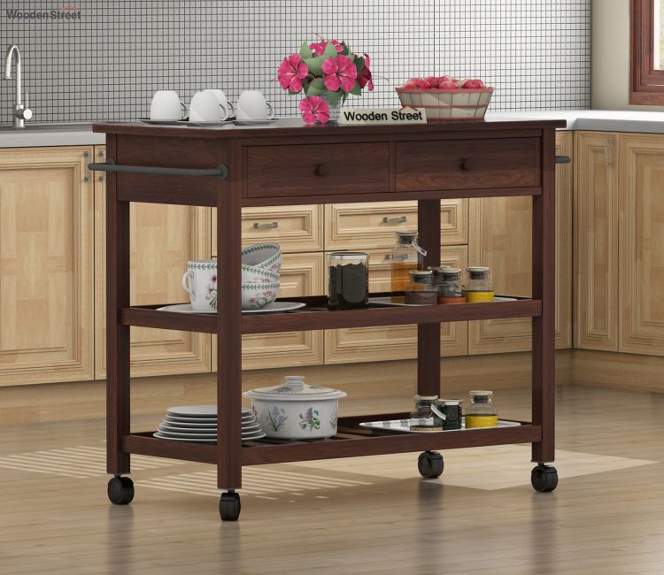 Birchstone Kitchen Island (Walnut Finish)